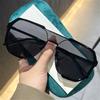 Fashion Polygonal Punk Sunglasses Large Frame Advanced Sense Oversized Goggle One Piece Sun Glasses For Women & Men