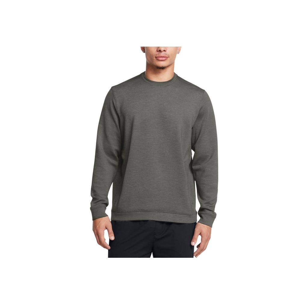 Under Armour Мужской свитшот UA Meridian с круглым вырезом, однотонный, повседневный, с длинным рукавом, цвет океанско-зеленый, 1379667-390