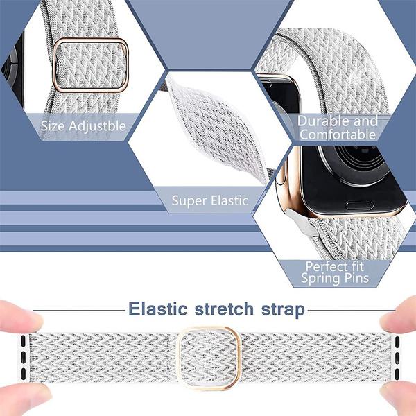 Эластичная петля Solo Loop, совместимая с ремешками Apple Watch 44 мм, 42 мм, 40 мм, 38 мм, регулируемый эластичный спортивный нейлоновый ремешок для серии iWatch
