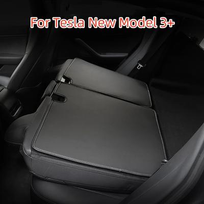 Для Tesla Model 3 Highland 2024 Кожаный багажник, заднее сиденье, защитный коврик от царапин, противоударный коврик, автомобильные аксессуары