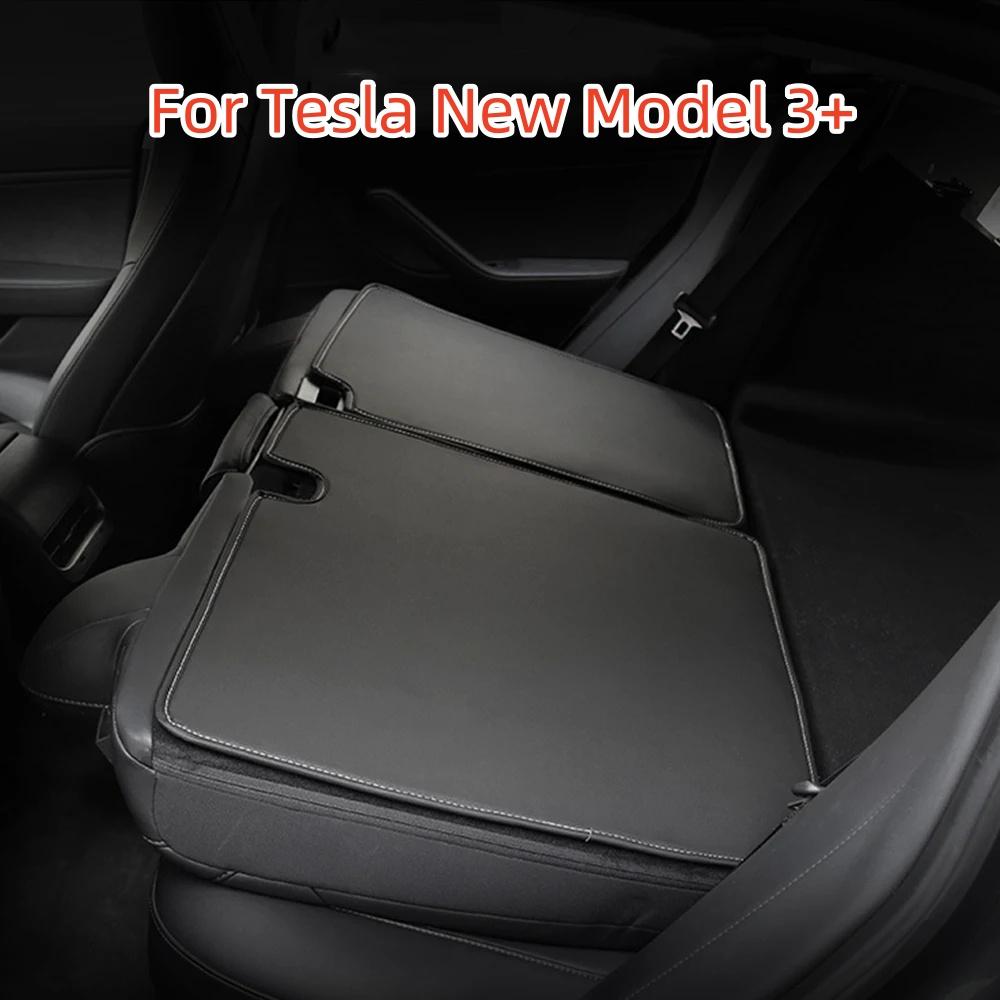 Для Tesla Model 3 Highland 2024 Кожаный багажник, заднее сиденье, защитный коврик от царапин, противоударный коврик, автомобильные аксессуары