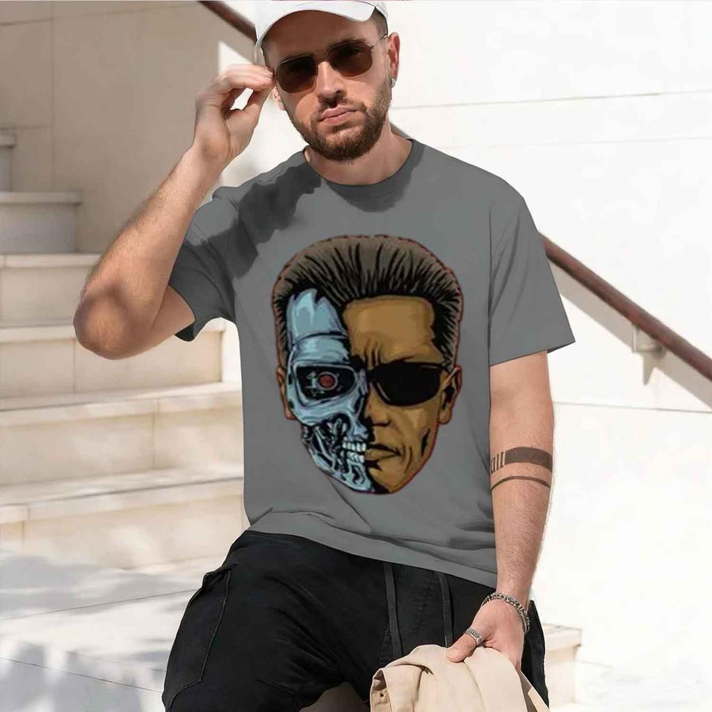 Unisex Unisex Terminator Iaposll Be Ba Maine Robot Graph Tshirt 2026 New Model Shortsleeve Crewneck Tshirt Classic Casual M