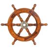 Wooden Ship Captain Wheel Boat Boat Rudder Pirate Ship Sea Wheel Christmas 45.72cm
