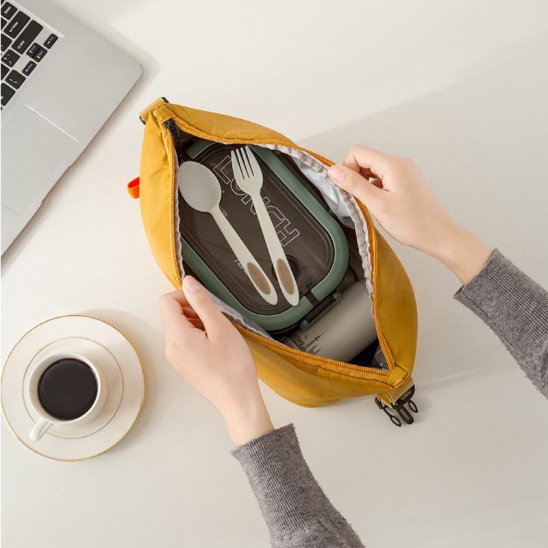 Handheld Lunch Box Insulation Bag 1Pc Bento Bag Suitable For Outdoor Camping, Picnicking Food Storage Carrying Lunch Pouch NEW