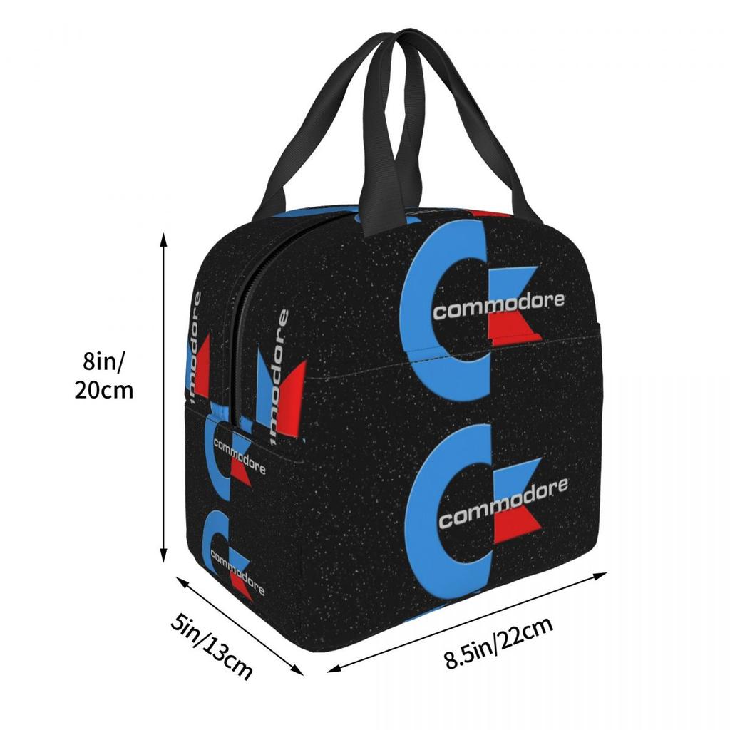 Commodore 64 Go Back To Your Childhood Insulated Lunch Bag for Women Children Portable Food Boxes Thermal Lunch Box Tote
