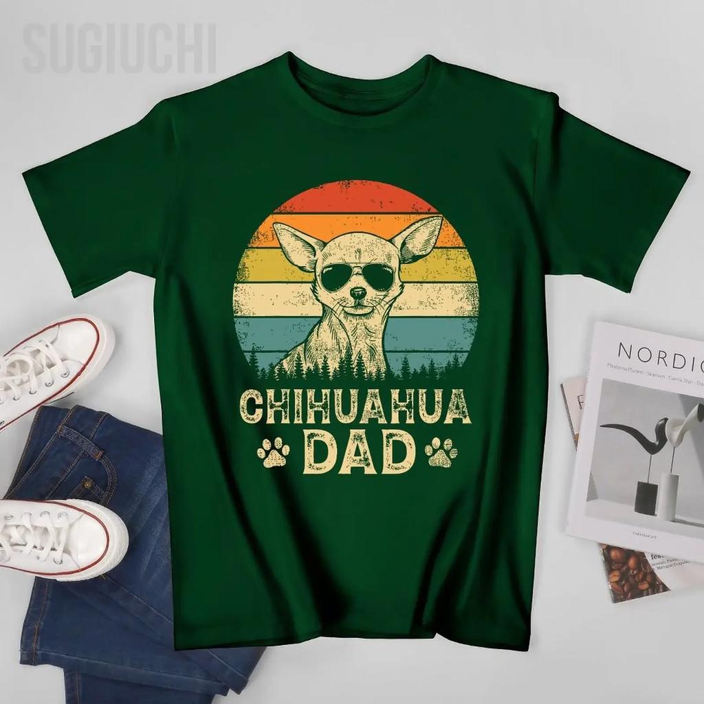 Unisex Unisex Vintage Chihuahua Dad Dog Lovers Fathers Day Tshirt Tees T Shirts WoUnisex Boys 100 Cotton TShirt
