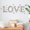 Цветок Бабочка LOVE Спальня Гостиная Кабинет Фон Ландшафтный Дизайн Наклейка На Стену