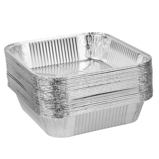 10/30Pcs Disposable Aluminum Foil Pans Waterproof & Oil-Proof Square Baking Foil Box High-Temperature Resistance Baking Pan Liner Kitchen Drip