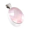 Natural Rose Quartz Gemstone 925 Solid Sterling Silver Jewelry Pendant 1.2" B9c10