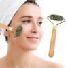 NEWGO Facial Massage Jade Natural for Neck Skin Facial Reduces Rejuvenates Skin Roller, Roller, Stone, Skin, Lift, Massage, Care, Puffiness, Unisex,