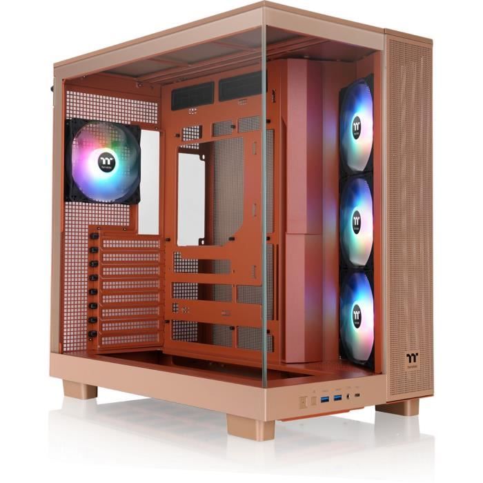 Boîtier PC sans alimentation - THERMALTAKE - View 380 XL TG ARGB - Moyen tour - Format ATX - 4x120mm A-RGB inclus - Gravel Ssand