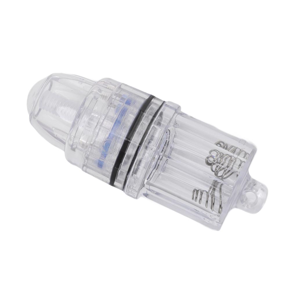 Deep Drop Fishing Light Transparent Plastic AA Battery Powered LED Fishing Light for Trolling Sea Freshwater Blue