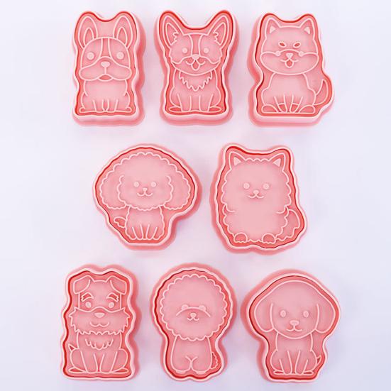 Практичная антидеформированная легко чистящаяся розовая форма для печенья с милыми животными, инструмент для украшения торта, штамп для печенья
