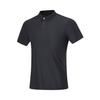 Lining Mens Fitness Series Solid Color Moisture-Wicking Quick-Dry Polo Shirt Men Tops Black APLT117-1