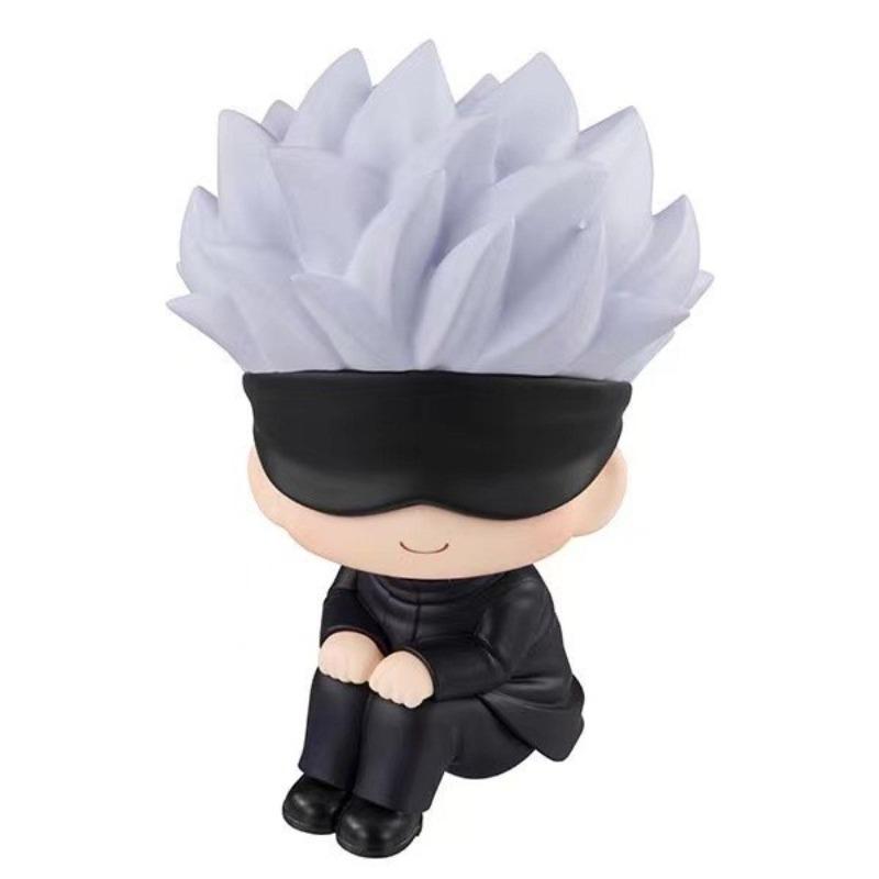 Набор чиби-фигурок Jujutsu Kaisen Сатору Годзё Юдзи Итадори Украшение для автомобиля Топпер для торта Декор Аниме Коллекционный Подвижная Артикулированная Масштаб Детализированный