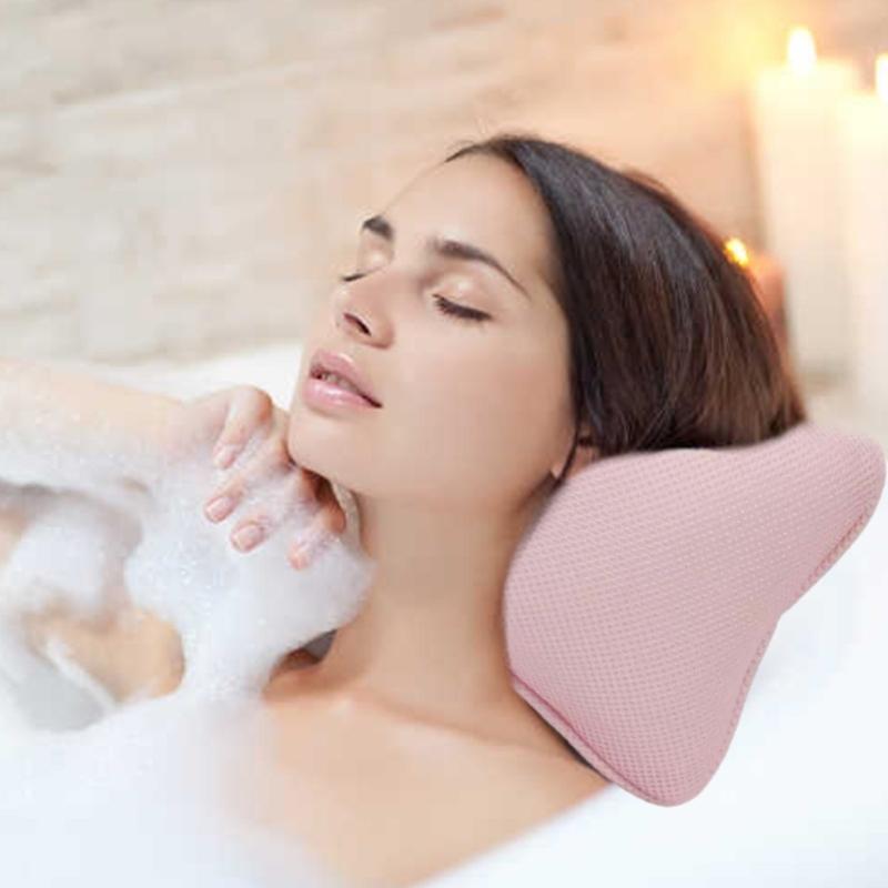 Эргономичная подушка для ванны с присосками для поддержки головы и плеч для домашнего купания Подушка для шеи в ванну