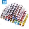 12-Grid Set, Glass Flat-Bottomed Diamond, Rhinestone, Nail Art Decoration, Mixed Diy Diamond Accessories, Free Diamond Pen, Triangular Disc.