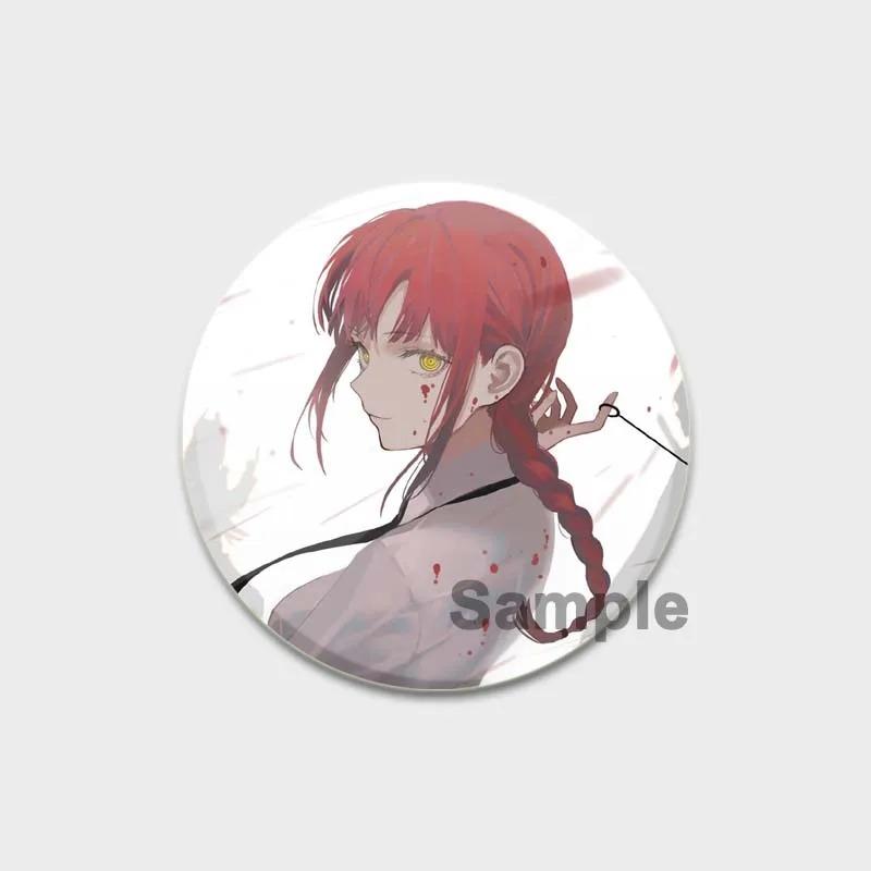 32/44/58MM Chainsaw Man Enamel Pin Brooch, Cute Anime Figure, Power Makima Lapel Pins, Backpack, T-shirt, Jewelry Accessories, Gifts