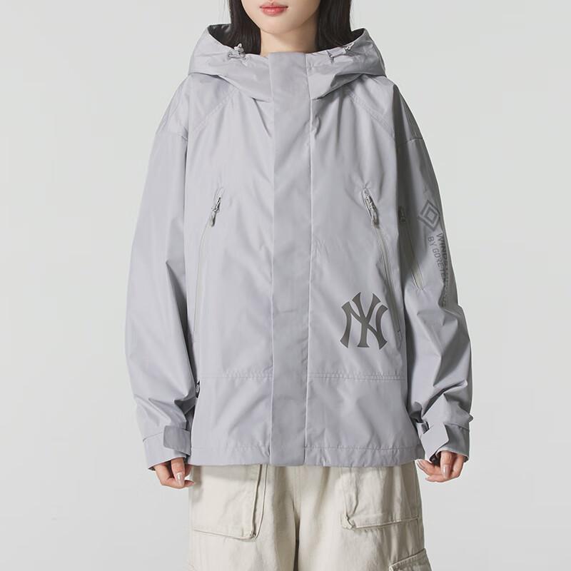 Ветровка MLB тканая для улицы с капюшоном, унисекс, 3AWJB9154-50GRL