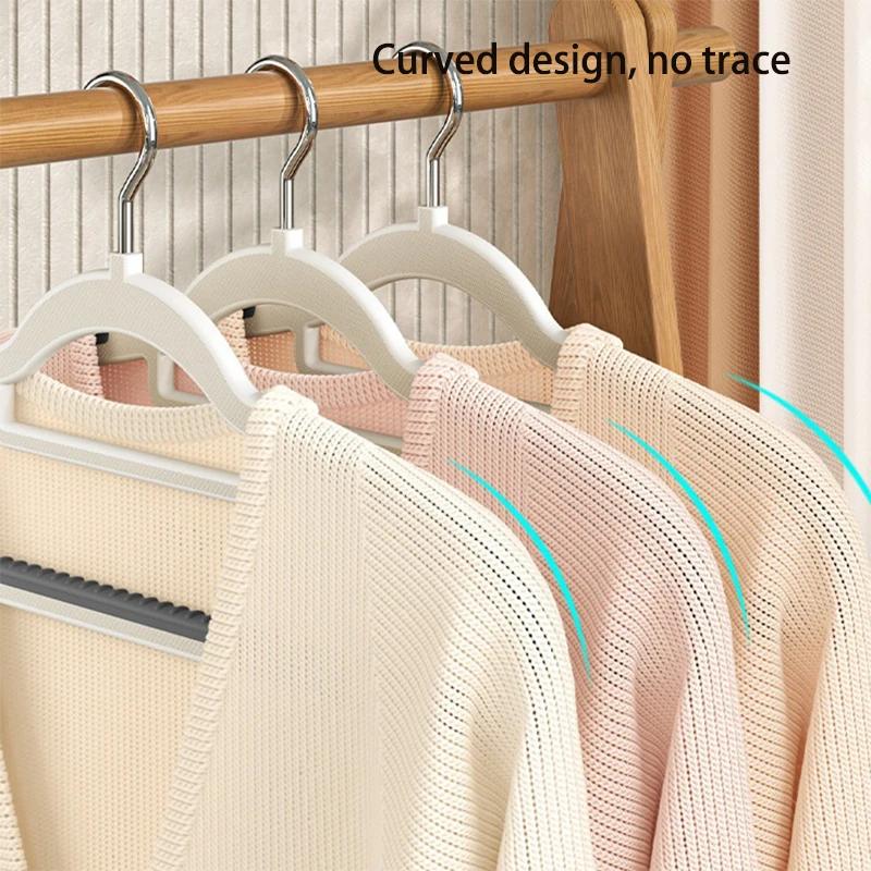 5/10PCS Home Use Non-slip Clothes Hanger Dry Wet Use Clothes Rack Wardrobe Storage Hanging Shoulder Protection Drying Rack