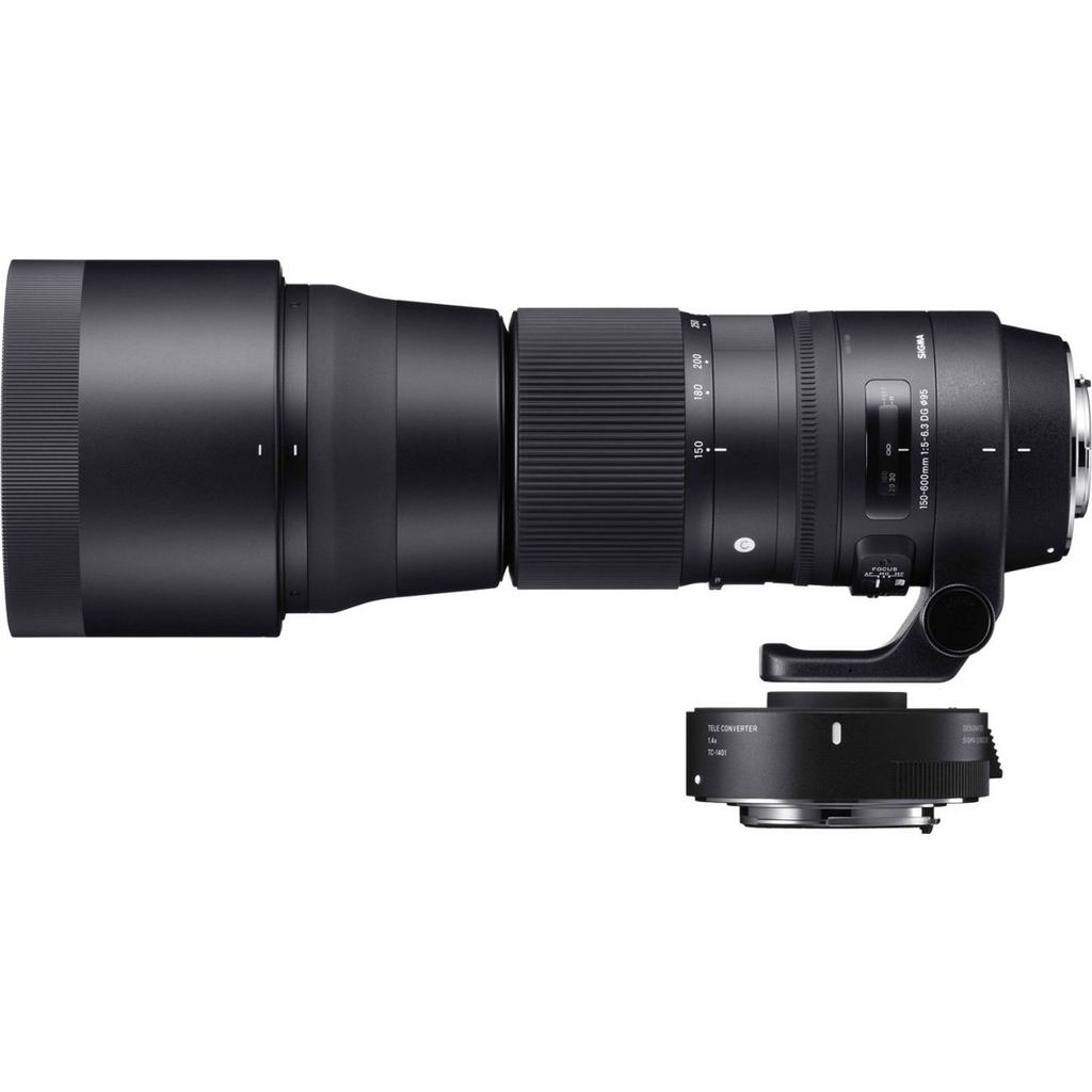 Sigma Lens DG OS HSM Teleconverter Set Canon EF Mount Zoom Super Telephoto Full Frame SLR Contemporary 150-600mm F5-6.3 (x1.4)