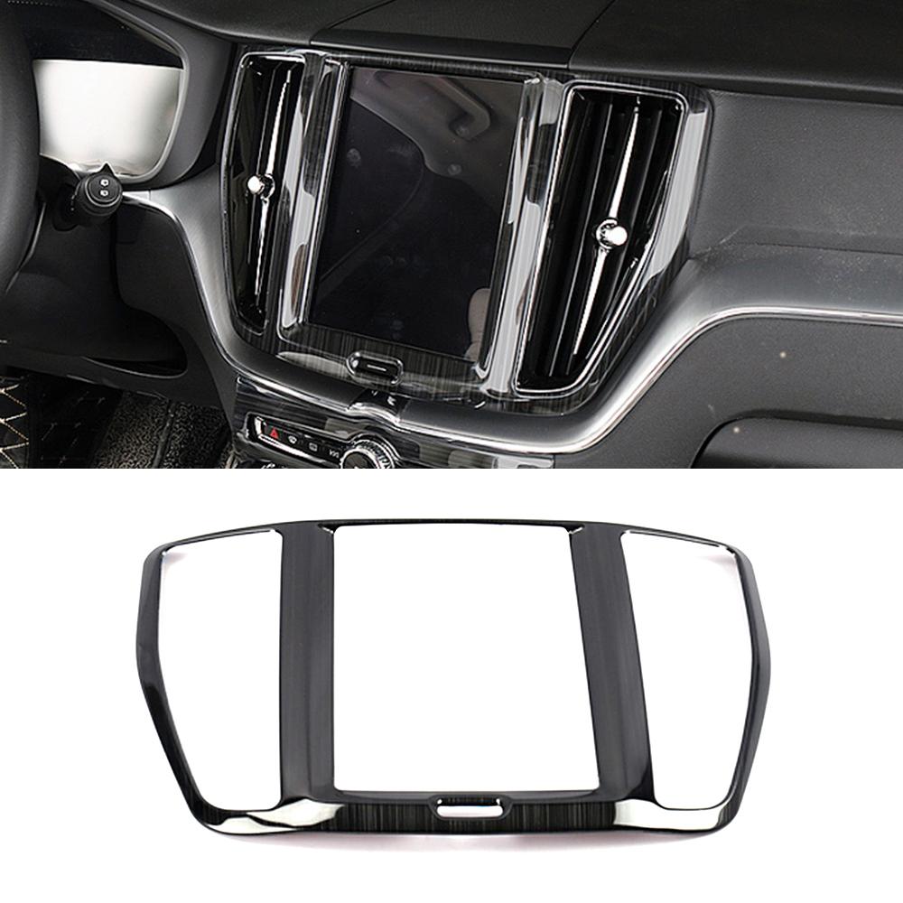 For Volvo XC60 2018-2022 Headlight Switch Button Decoration Cover Air Conditioner Vent Outlet Trim Interior Black