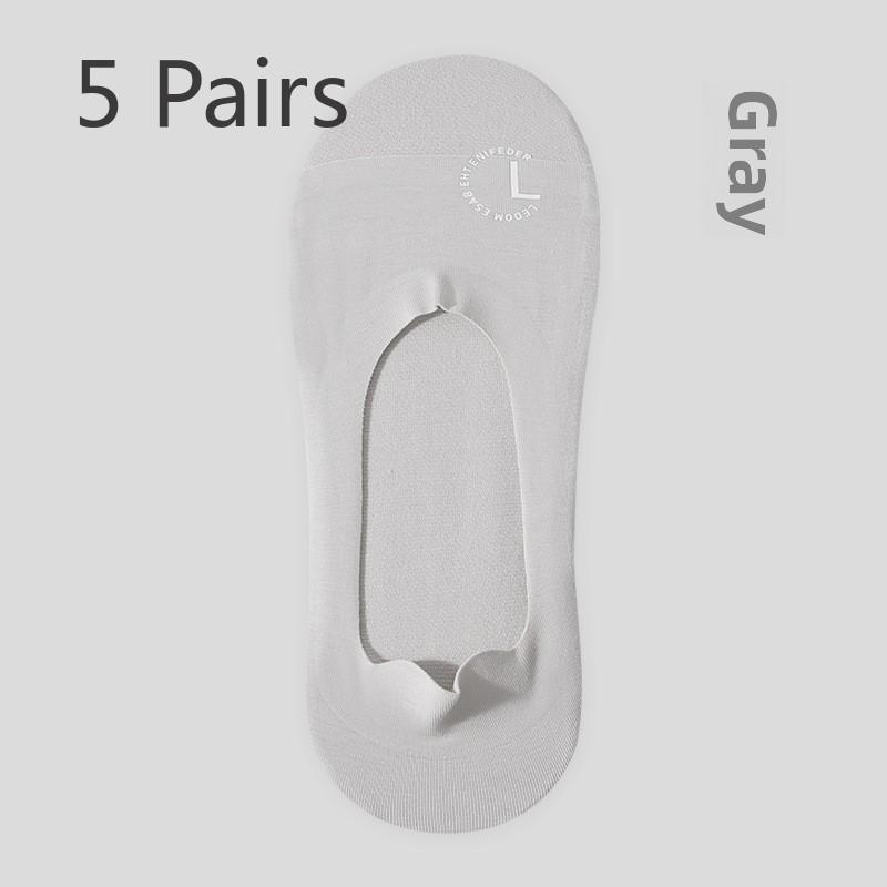 5 пар летних носков-лодочек, тонкие, дышащие, нескользящие, с невидимыми носками, женские носки с неглубоким носком