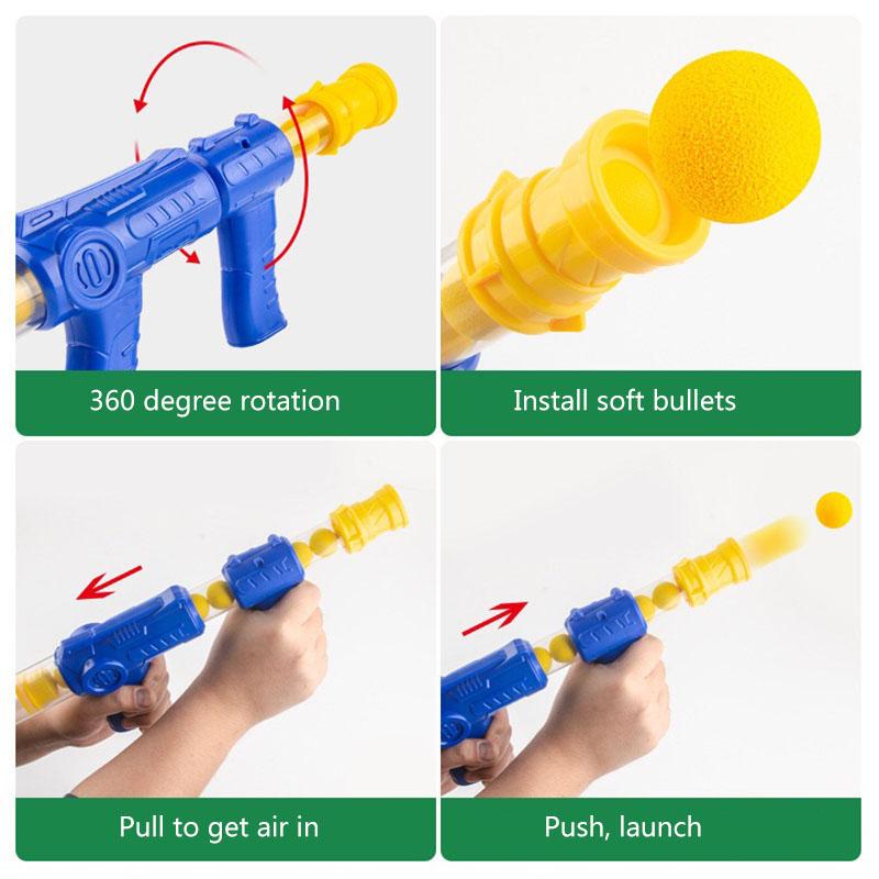 Toys Air-powered Gun Soft Bullet Ball with Light Electronic Scoring Battle Games Funny Gun Toy for Kids