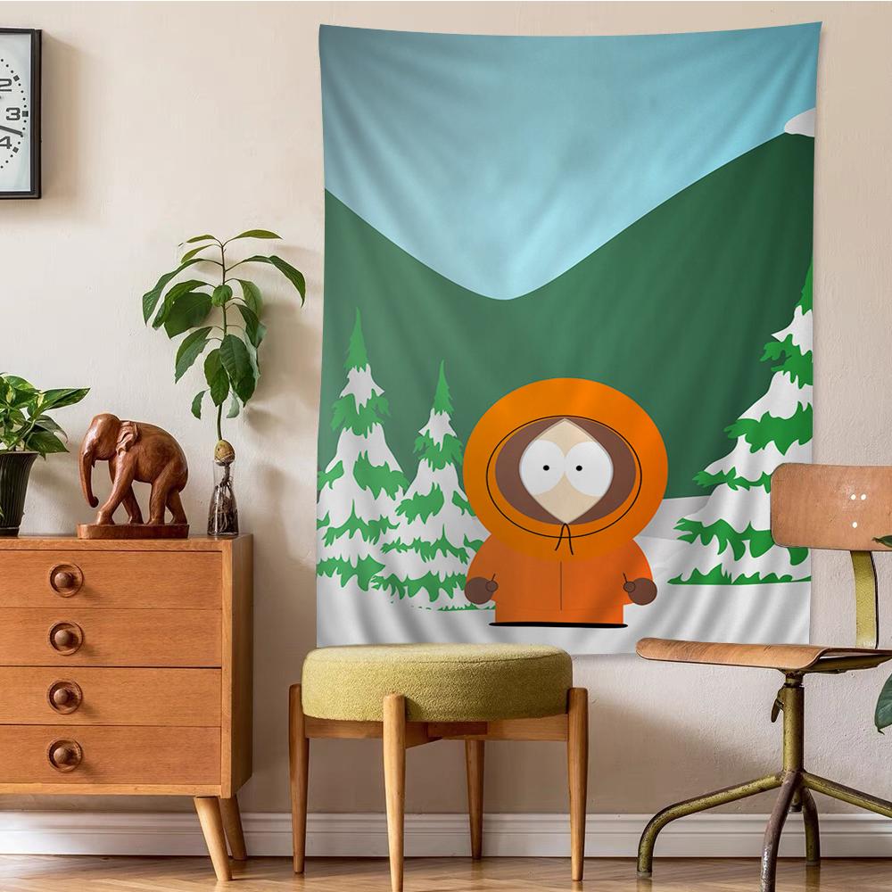 Cartoon SSouth Cute PPark Chart Tapestry for Living Room Home Dorm Decor Art Home Decor