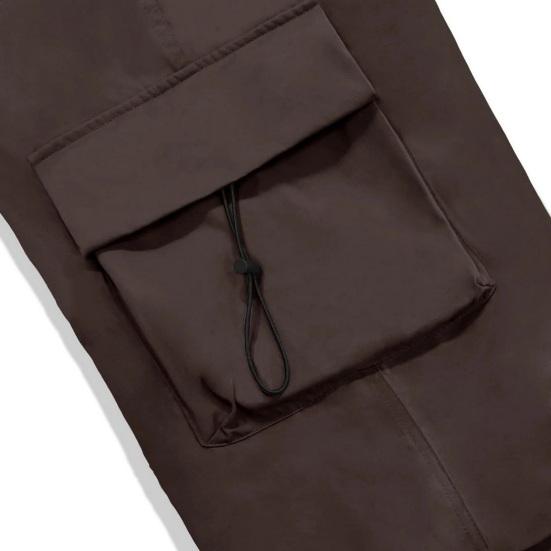 Мужские брюки-карго с несколькими карманами, большие размеры, сплошной цвет, эластичная высокая талия, глубокая промежность, мягкая дышащая уличная одежда в стиле хип-хоп, мужские длинные брюки