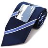 Michiko London brand necktie made Japan 100 silk jacquard weave regimental stripe.