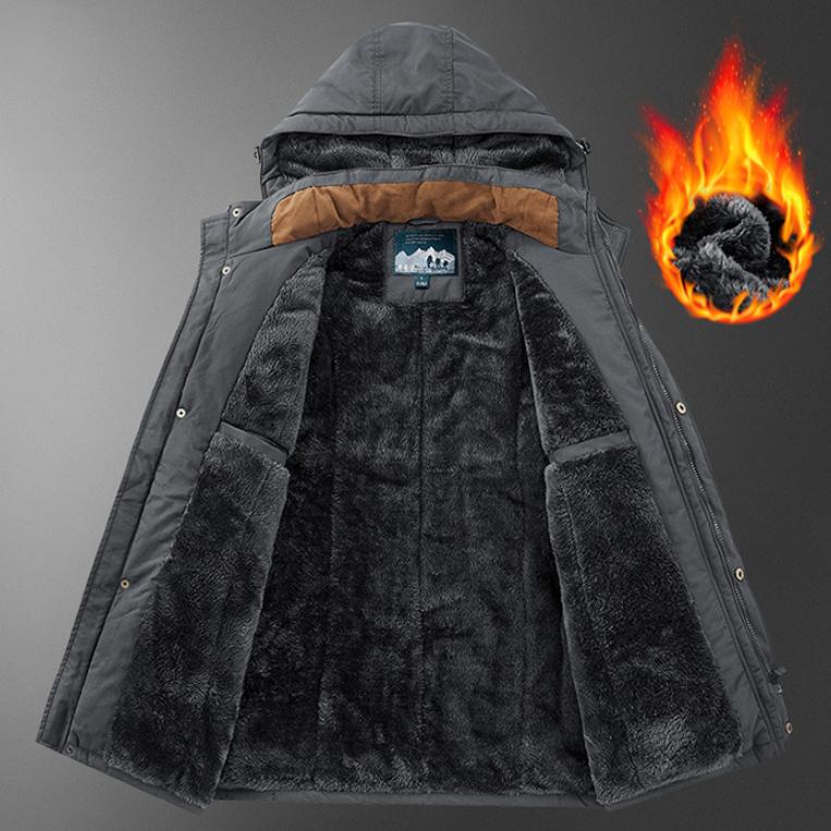 6XL Plus бархатная толстая стеганая куртка мужская зимняя свободная куртка большого размера для пап среднего возраста, устойчивая к холоду теплая стеганая куртка