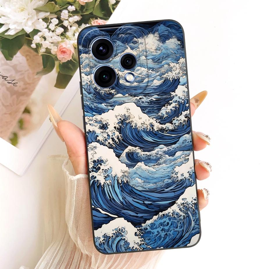 Чехол для Oppo Reno15 F 5G CPH2801 Роскошный Модный Конфетный Расписной Чехол Мягкий ТПУ Чехол для Телефона Для Oppo Reno 15 15F 15C 5G Reno15 Сумки