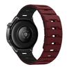 Scale Texture Two‑Tone Magnetic Silicone Watch Band 18/20/22mm Flat End Quick Release Strap for Huawei Samsung Xiaomi Garmin