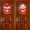 Cartoon Snake Year Door Stickers Paper Wall Window Stickers  Living Room