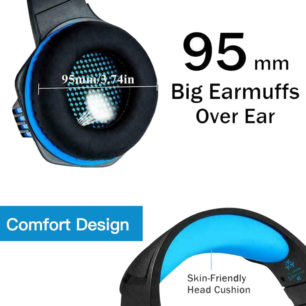 Игровая гарнитура Hunterspider V3, проводные стереонаушники с шумоподавлением, светодиодный игровой микрофон, черные, синие