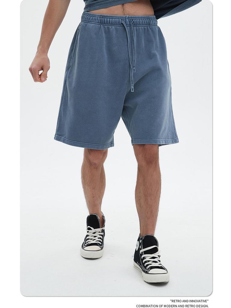 ARTIE Мужские шорты из махровой ткани в стиле ретро с эффектом потертости в стиле батик 2025 года