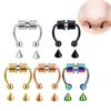 Magnetic False Nose Ring Horseshoe Ring Titanium Steel Artificial Nose Ring Non-perforated Nose Hoop Ring Piercing Jewelry