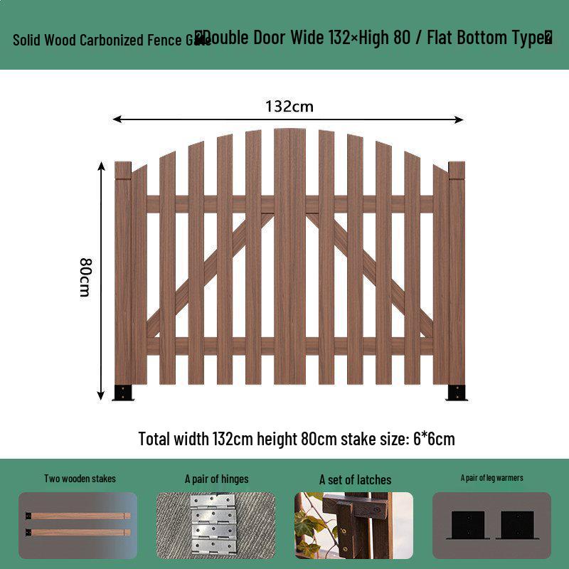 Retractable Anti-Corrosion Wooden Garden and Yard Gate