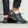 Мужские повседневные кожаные туфли из спилка больших размеров, мужские лоферы, удобная обувь для вождения, мокасины, мужская обувь на плоской подошве