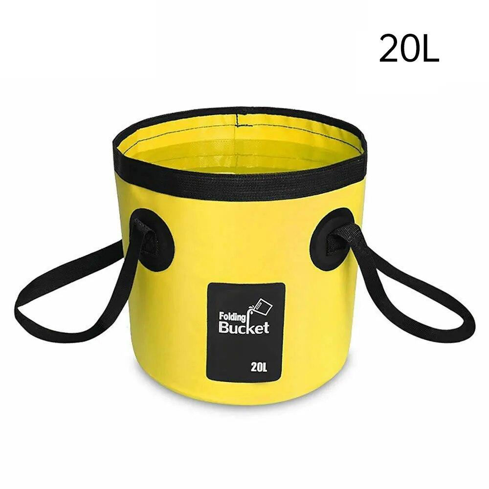 Универсальное рыболовное ведро Прочное автомобильное мытье Легко хранить Портативное складное складное рыболовное ведро с ручкой Рыболовные снасти