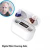 CIC Слуховой аппарат Перезаряжаемый Цифровой Внутриушной Слуховой аппарат Для Глухоты Мини Усилитель Звука С Дисплеем Батареи Машина для усиления голоса пожилых людей THCA