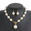 Jewelry Accessories Necklace Earrings All Match 1Set For Women Jewelry Set Faux Pearl Decor Elegant Short Clavicle Chain Jewelry Accessory