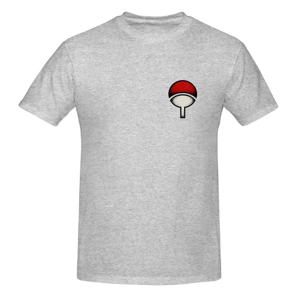 Uchiha Clan Distressed Symbol Japanese Anime Fan Design Minimalist Tshirt Loose Lazy Dark Color Schemes Tee