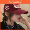 Womens Casual Cotton Baseball Hat With Stylish Letter Decoration And Rounded Crown