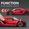 ABAX1 1/24 JESKO Supercar Model Alloy Cast Toy Car Simulation Sound and Back Pull Children's Toy Collection Birthday Gift