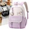 Color Block Backpack Women's Large Capacity Multi-Compartment Backpack Student Cartoon Backpack