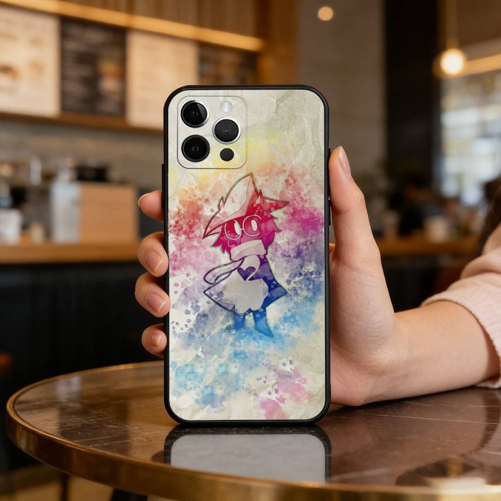Чехол для телефона D-Deltarune R-Ralsei-EI для iPhone 17,16,15,14,13,12,11 Plus,Pro Max, Мягкий силиконовый черный чехол