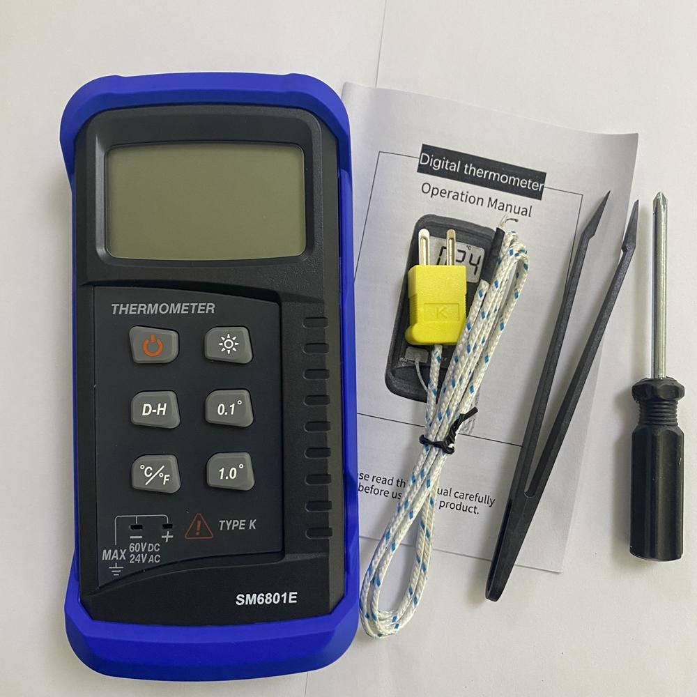 0.1℃ Resolution LCD Digital Thermometer -50℃~1300℃ K-Type Thermocouple Temperature Tester Fast Contact High Temp Meter Backlight