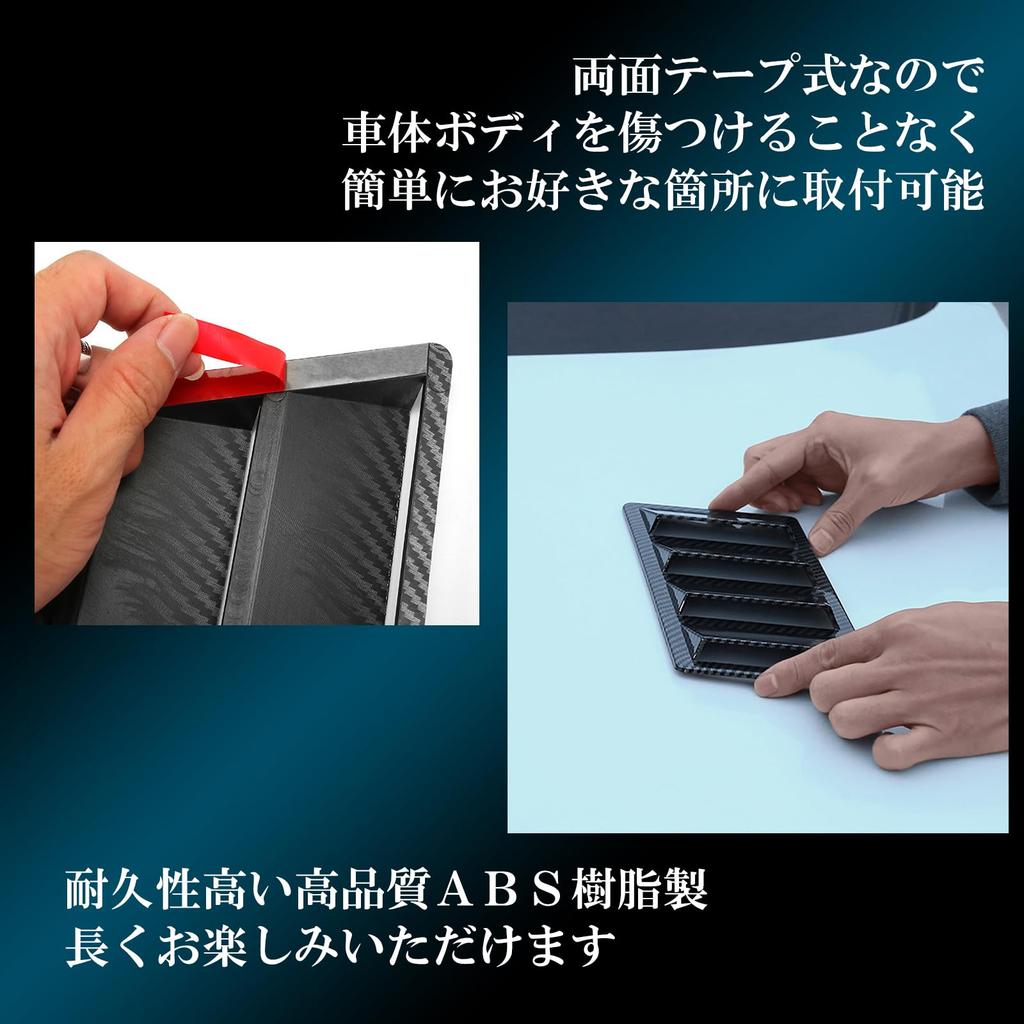 Автомобильный макет воздуховода, аэродинамические детали, воздуховод, аэродинамический аксессуар, автомобильные аксессуары, плавник, крыло, воздух, общий набор из 2 предметов [Dr.nao] (углерод)